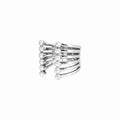 Prismatic Lines Sphere Ring - Sterling Silver