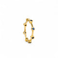 Azure Glint - 18K Gold Ring with Blue Sapphires