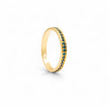 Lumière Band Blue - 18K Gold with Blue Diamonds