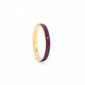 Fuchsia Glow Band - 18K Gold with Pink Sapphires