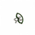 Verdant Lux Ear Cuff - Sterling Silver with Tsavorite