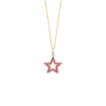 Stellar Bloom - 18K Gold Pendant with Ruby & Diamonds