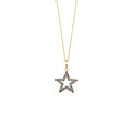 Midnight Spark - 18K Gold Pendant with Blue Sapphires & Diamonds