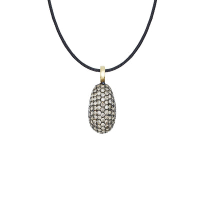 Cocoa Luxe - 18K Gold Pendant with Brown Diamonds by Bed of Stones Jewelry
