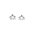 Tsavorite Droplets Earrings - Sterling Silver with Tsavorite