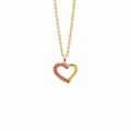 Rosé Heart - 18K Gold Pendant with Pink Sapphire